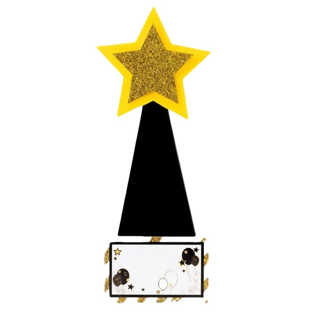 24Pcs DIY Star Trophy Craft Kit Gold Glitter Kids Party Awards Activity